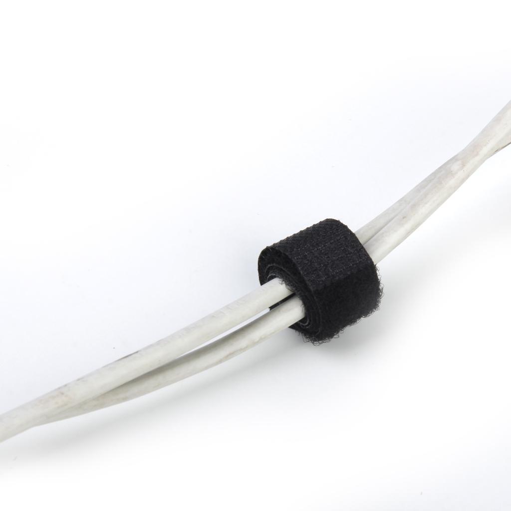 Nylon Hook Loop Cable Ties Tidy Strap Cabling Organiser with Metal Buckle