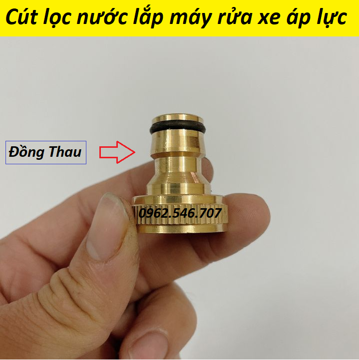 Đầu lọc nước đồng - Cút lọc nước đầu vào máy rửa xe áp lực cao