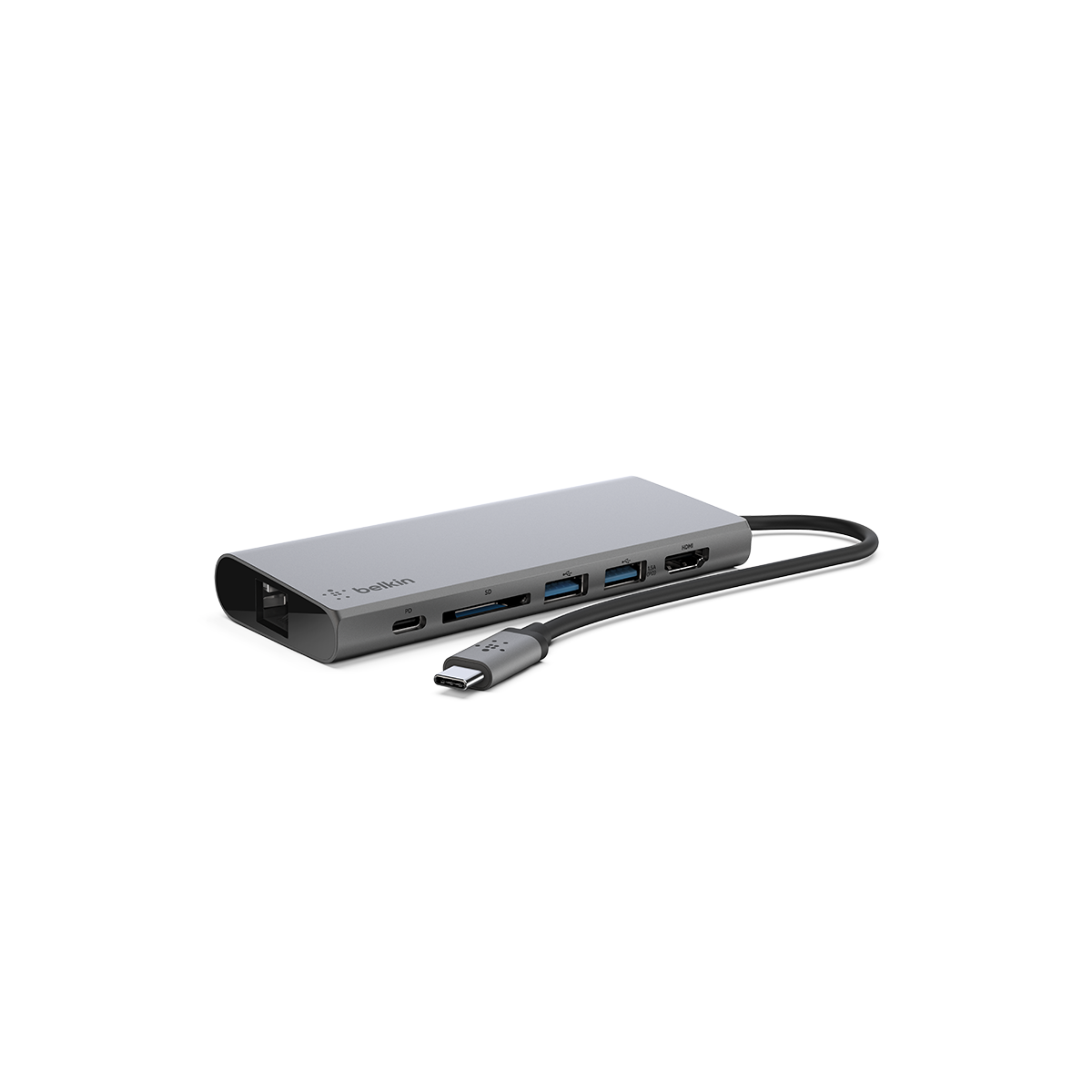 Hub chuyển đổi USB Type C Multimedia 6 in1 Belkin - Hàng chính hãng - Bảo hành 2 năm