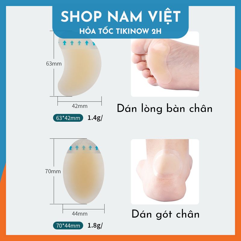 Set 3 Miếng Dán Silicon Bảo Vệ Bàn Chân, Gót Chân Khi Mang Giày