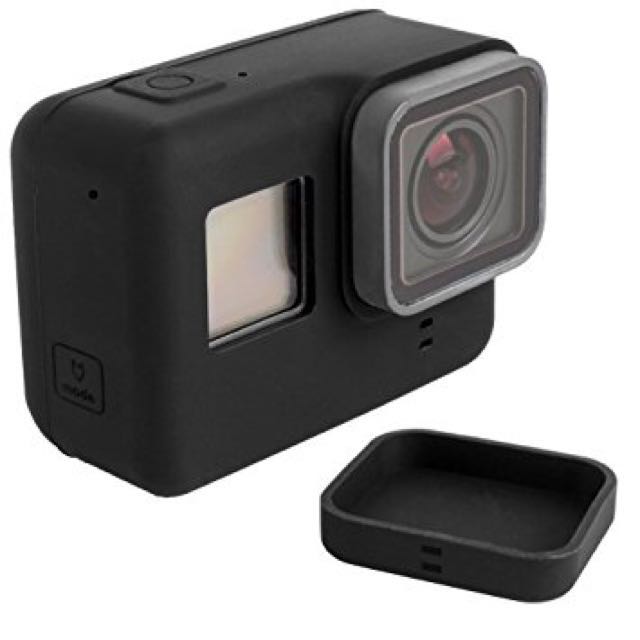 Vỏ silicon kèm nắp che cho máy GoPro Hero 5, GoPro Hero 6, GoPro Hero 7, GoPro new Hero 2018