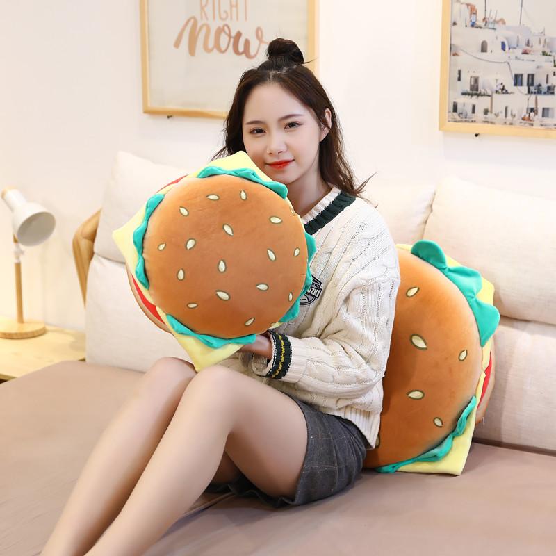 Dễ Thương Mô Phỏng Sang Trọng Đồ Chơi Bánh Hamburger Nhồi Bông Ngộ Nghĩnh Thực Phẩm Gối Đệm Trẻ Em Đồ Chơi Quà Tặng Sinh Nhật Sáng Tạo Trang Trí