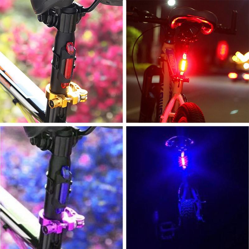 Đèn tín hiệu Led nhiều chế độ sáng gắn xe đạp