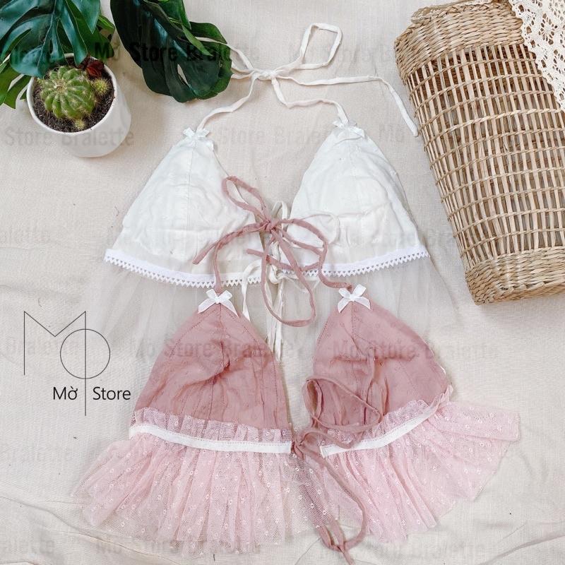 Áo bra hồng đất siêu xinh | MỜ STORE BRALETTE LOLITA