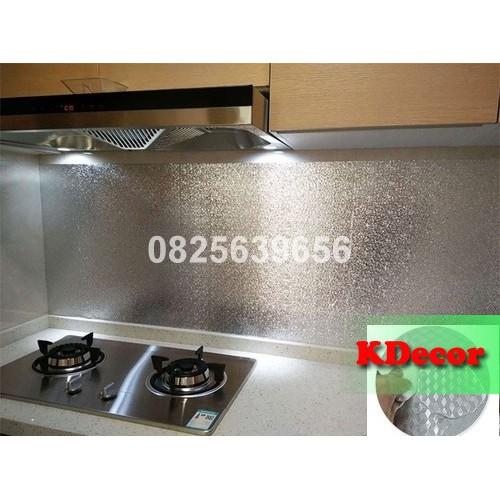 3 mét Decal dán bếp, giấy dán bếp tráng nhôm chịu nhiệt khổ 60cm