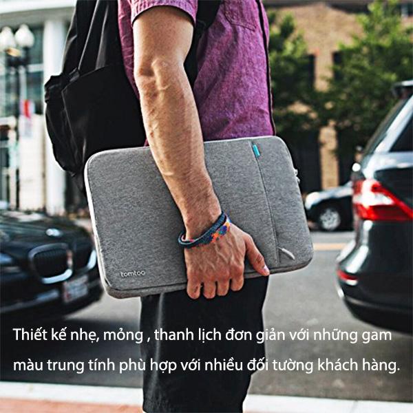 TÚI CHỐNG SỐC TOMTOC 360° PROTECTIVE CHO MACBOOK AIR/PRO 13” A13 bảo vệ hoàn hảo chống va đập và trầy xước cho máy tính - HÀNG CHÍNH HÃNG