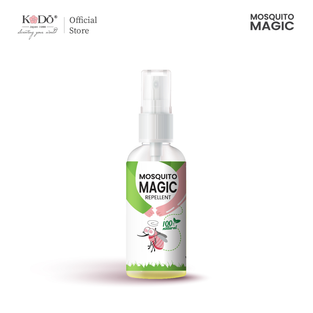 Kodo Mosquito Magic - Chai Xịt Đuổi Muỗi 50ml Toàn Thân Mùi Hương Thiên Nhiên An Toàn Cho Da