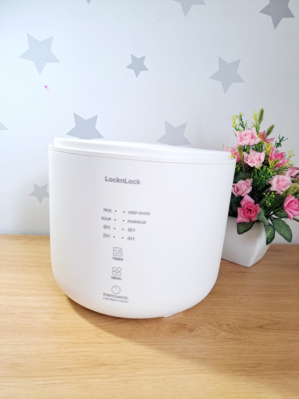 Nồi Cơm Điện Đa Năng Lock&Lock Bianco Donggeurami Rice Cooker 1L - EJR334IVY - Lòng Men Sứ - Hàng Chính Hãng