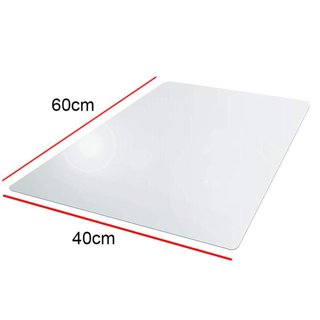 2xOffice Computer Carpet Protector Chair Mat 1.5mm Thick PVC Mat 40x60cm