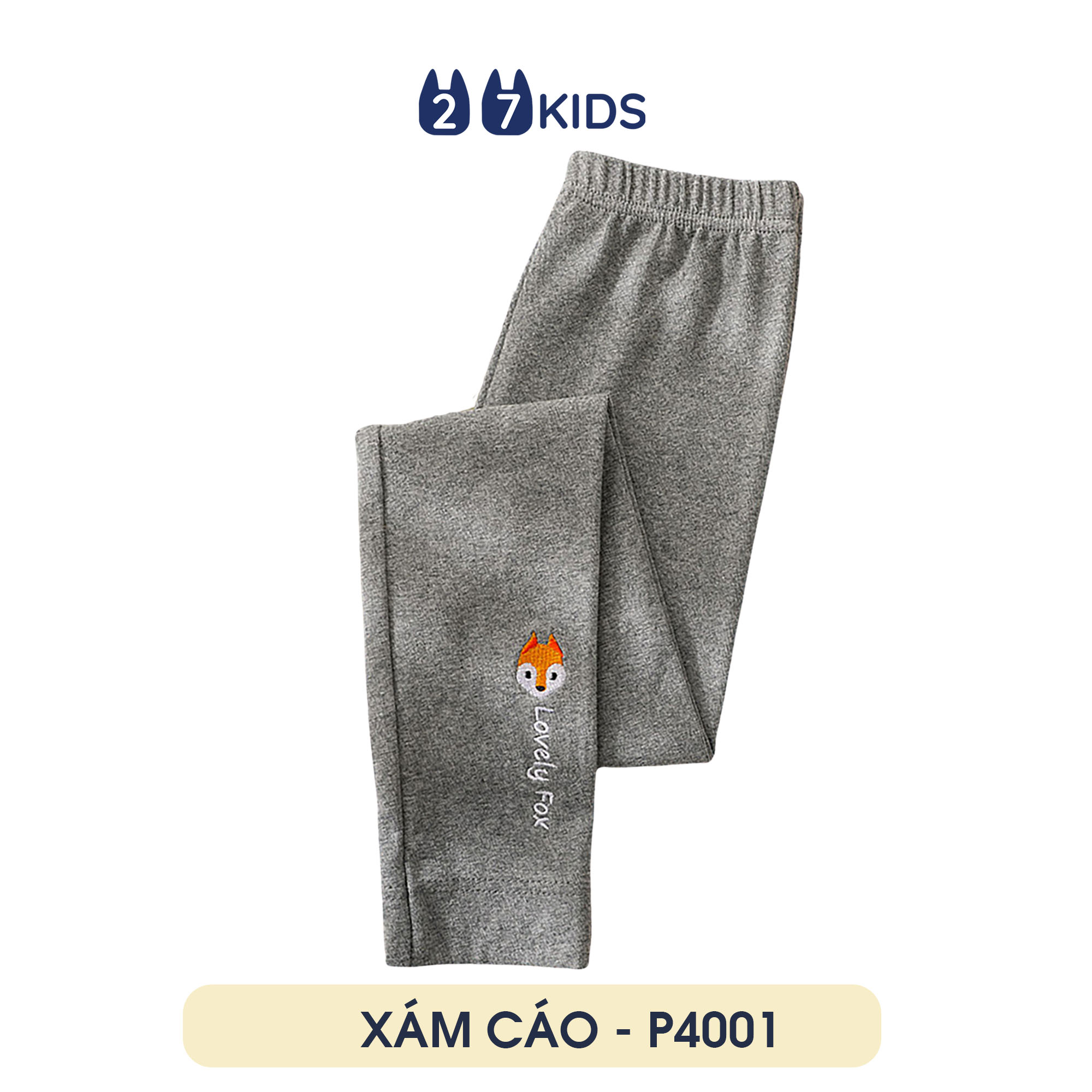 Quần legging bé gái 27Kids – Quần thun cotton họa tiết thú cưng