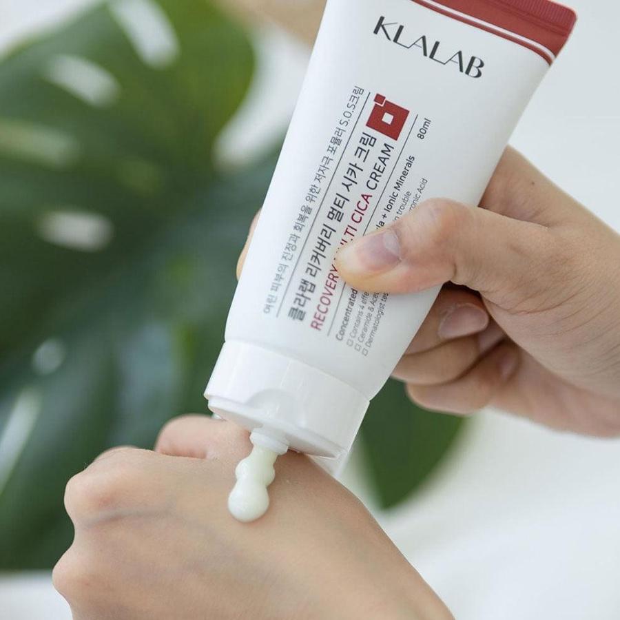 Kem phục hồi da hư tổn KLALAB Recovery Multi Cica Cream làm sạch sâu &amp; cân bằng da 80 ml