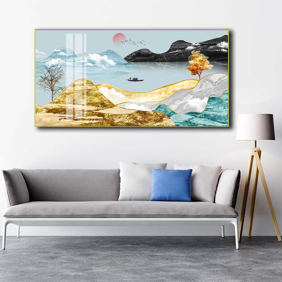 Tranh mica cao cấp Non nước hữu tình - MK011