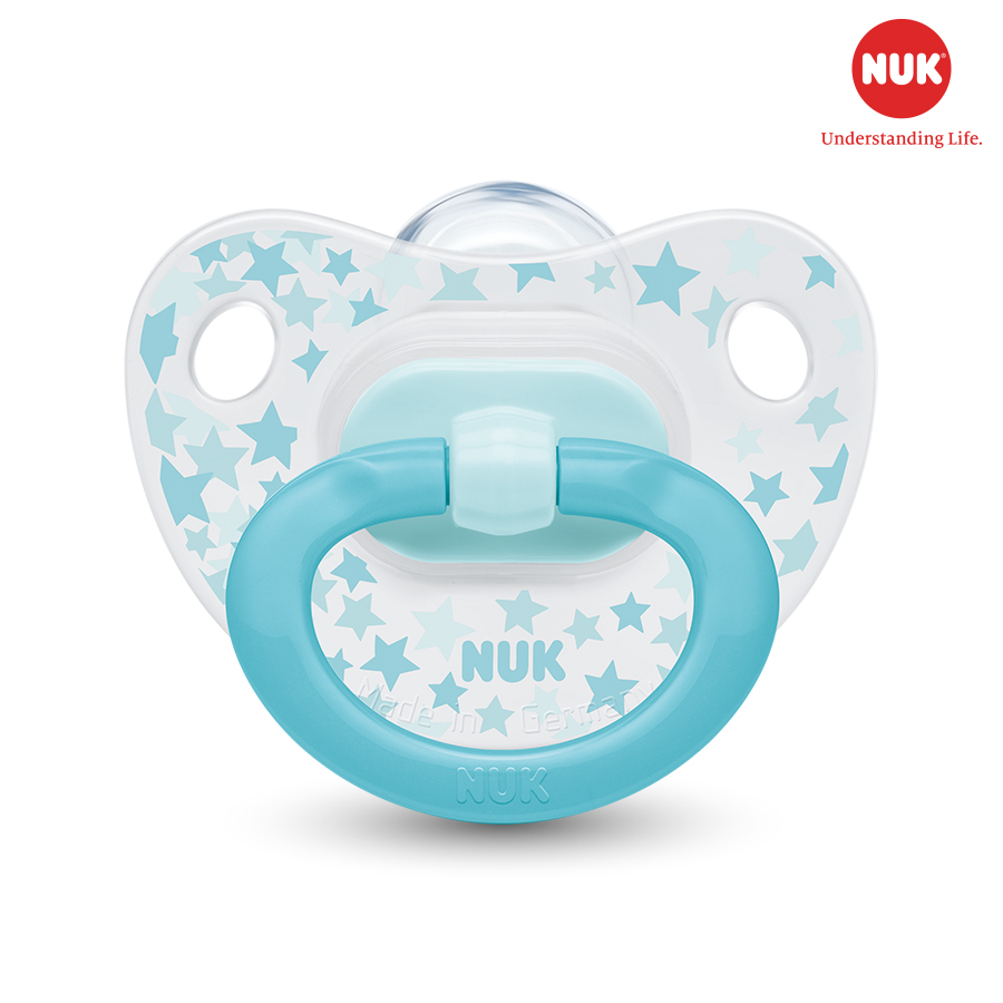 BỘ 2 TI GIẢ NUK HAPPYDAYS SILICONE 0 - 6M ( MÀU NGẪU NHIÊN )