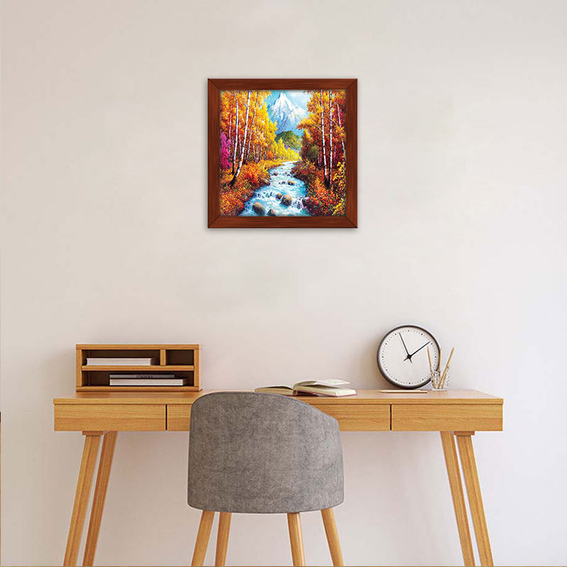 Tranh sơn dầu Dòng Suối Mùa Thu | Tranh in canvas treo tường W1931