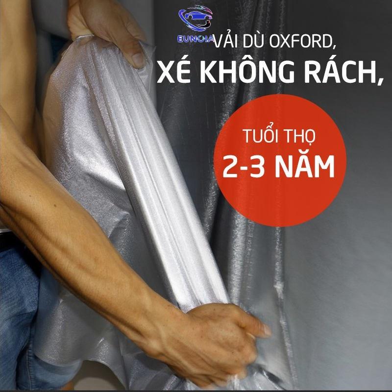 Bạt vải dù oxford xe hơi,che xe ôtô 4 chỗ đến 7 chỗ siêu bền, lớp bạc phản quang chống nóng, mưa, vải dù Oxford 3 lớp