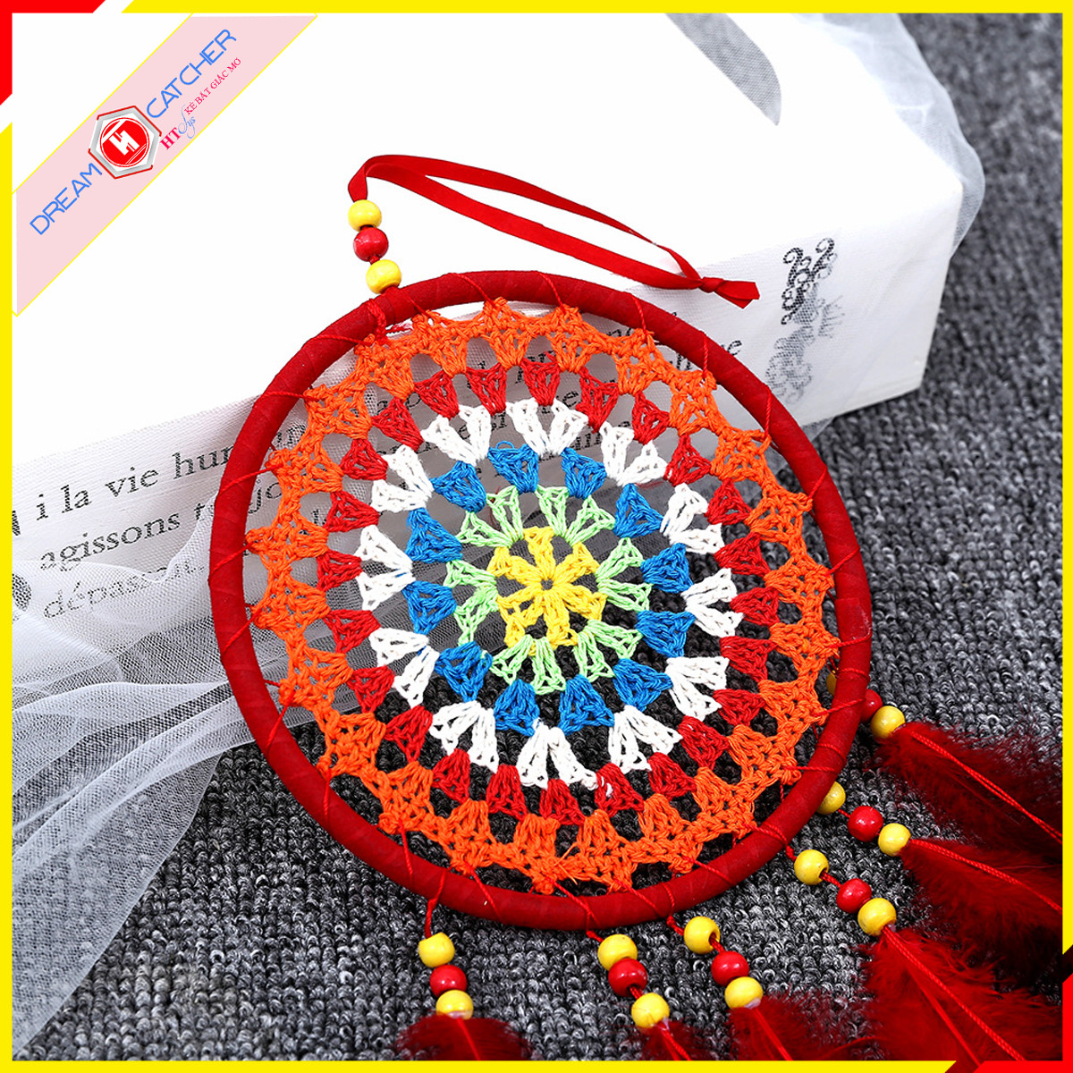 Lưới Giữ Giấc Mơ - HT SYS Dream Catcher - Vật Phẩm Trang Trí Phòng Ngủ, Phòng Khách - Đem đến những điều may mắn, tốt đẹp, giấc mơ ngọt ngào