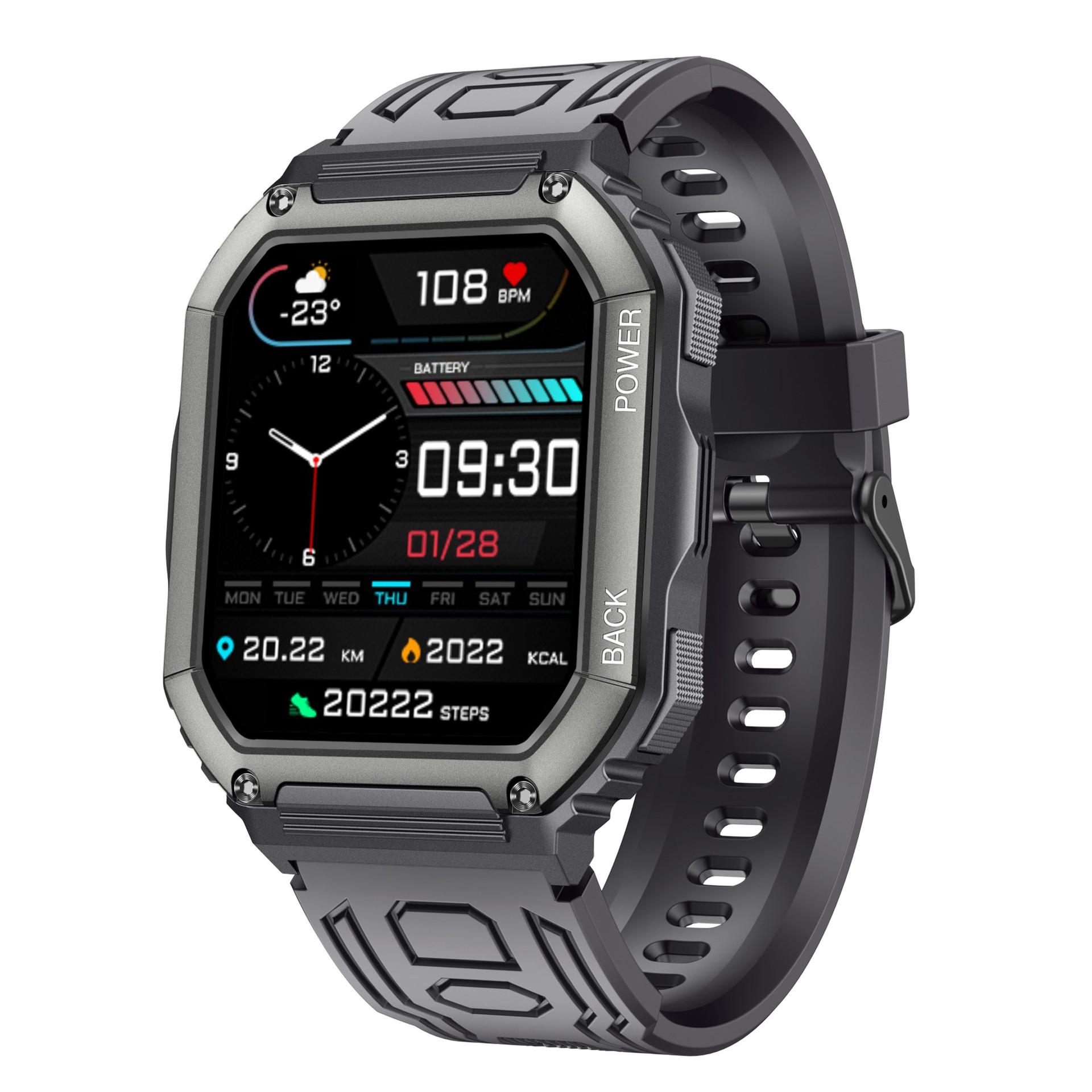 Giá đặc biệt Đồng hồ thông minh KR06 cuộc gọi bluetooth mới nhịp tim huyết áp ba bước chống thể thao ngoài trời nhịp tim điện tử
