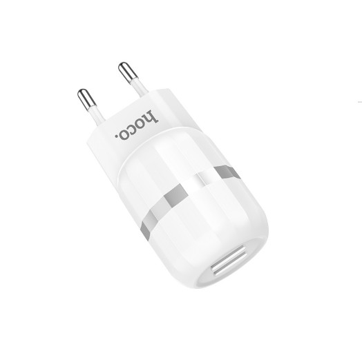 Bộ Cốc Và Cáp Sạc Nhanh 12W (2.4A) Cho IPhone,IPad 2 Cổng USB  - Hoco C41A - Hàng Chính Hãng