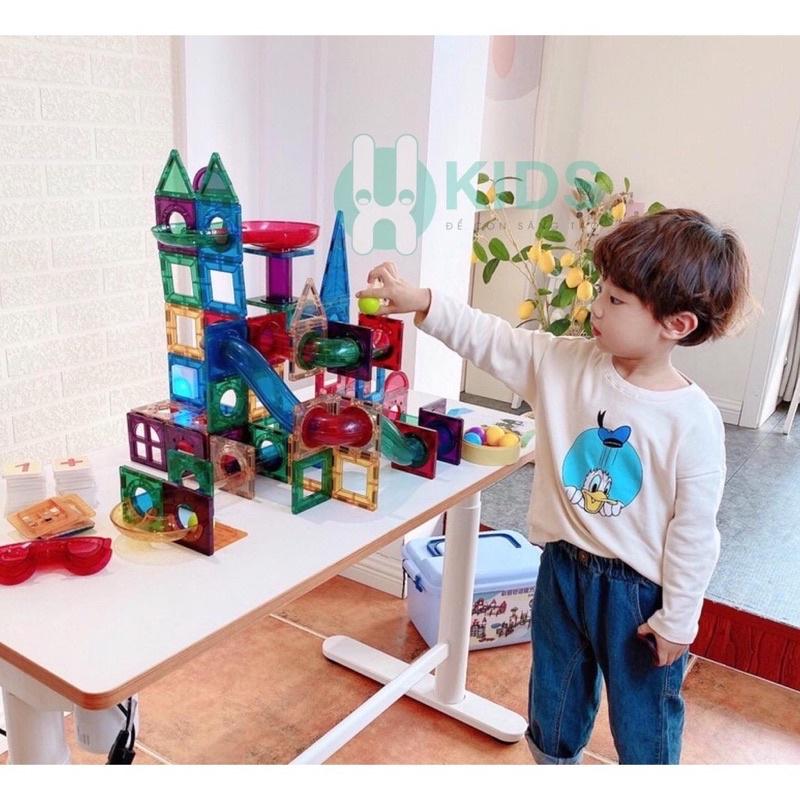 Bộ đồ chơi xếp hình Nam Châm có đèn phát sáng 75 chi tiết