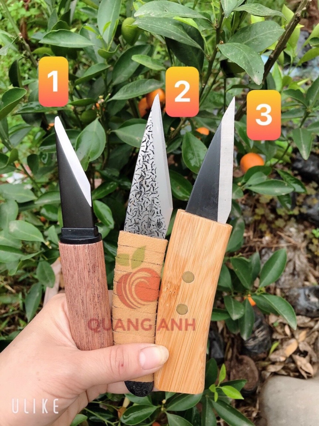 Combo 3 Dao Ghép Cây Nhật Bản Cao Cấp - Thép Nguyên Khối Cực Sắc Bén