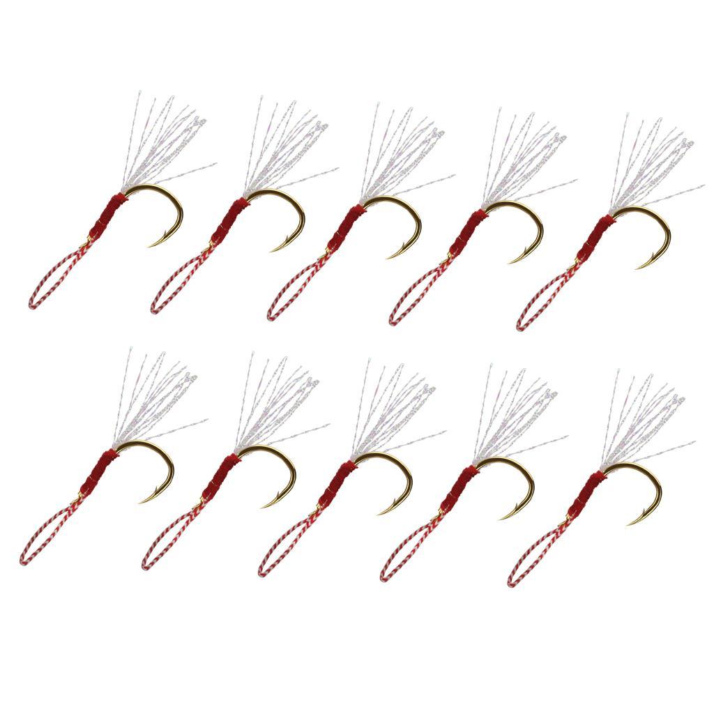 30pcs Fishing Assist Jig Hook Live Baits Hooks With Braid Lines 12/14/16#