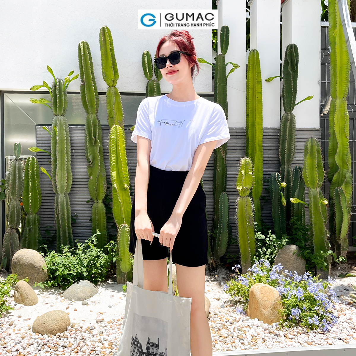 Áo thun in chữ GUMAC ATD08053