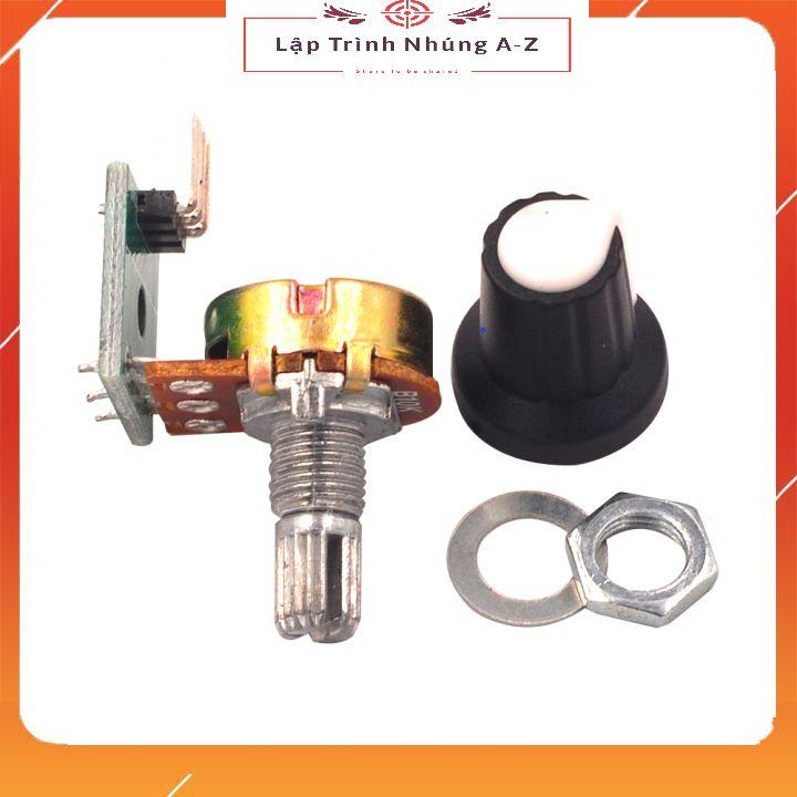 [Lập Trình Nhúng A-Z][G13] Module Chiết Áp 10K Điện Áp 0V-5V (Gồm Ốc Và Núm Vặn)