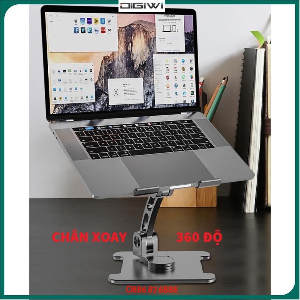 Giá đỡ laptop macbook stand nhôm cao cấp MT99 Plus chân đế xoay tròn cho máy 11 inch - 17 inch