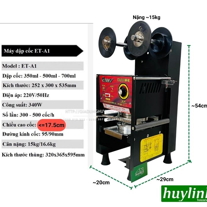 Máy dập ép miệng cốc ly bán tự động ETON ET-A1 [Tự động dập nắp - tự động cuộn màng] - Hàng nhập khẩu