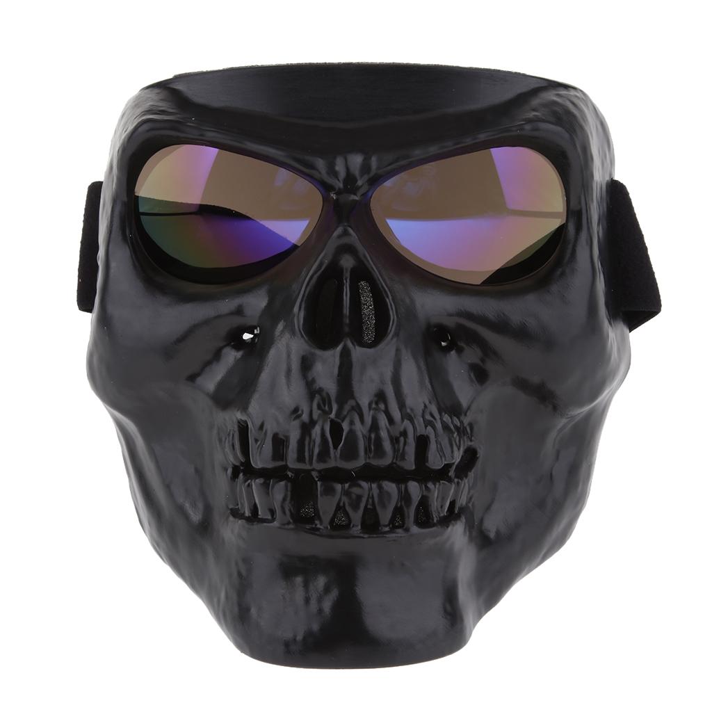 3x Motorcycle Goggles Helmet Mask Motocross Skull Windproof Goggles