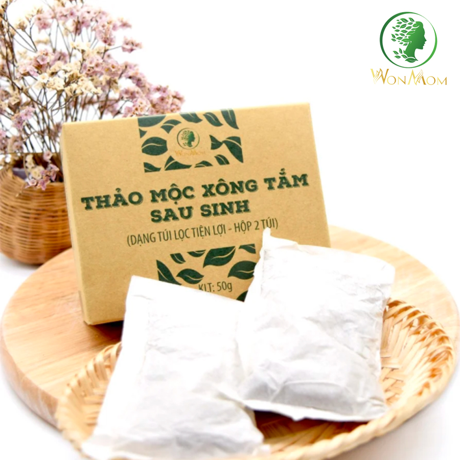 Thảo mộc xông tắm sau sinh Wonmom 50g ( 2 Túi/Hộp )