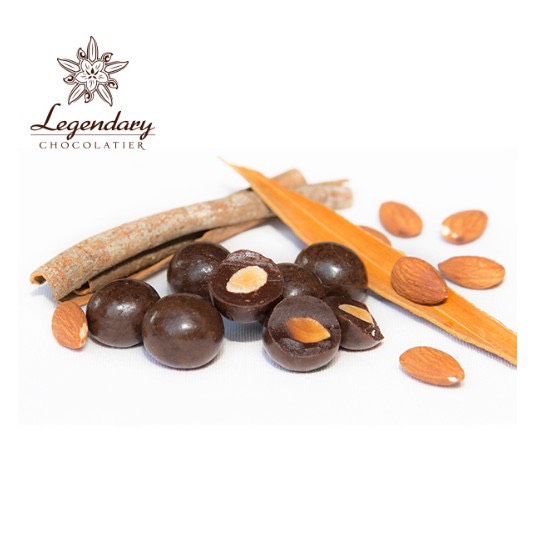 Socola Legendary - Dragees Socola sữa Bọc hạt Hạnh Nhân vị Cam Quế hũ 180g