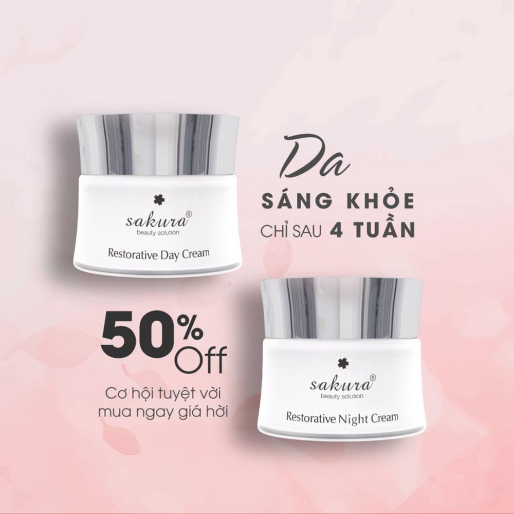 Kem dưỡng phục hồi chống lão hóa da ban đêm Sakura Restorative Night Cream 30g