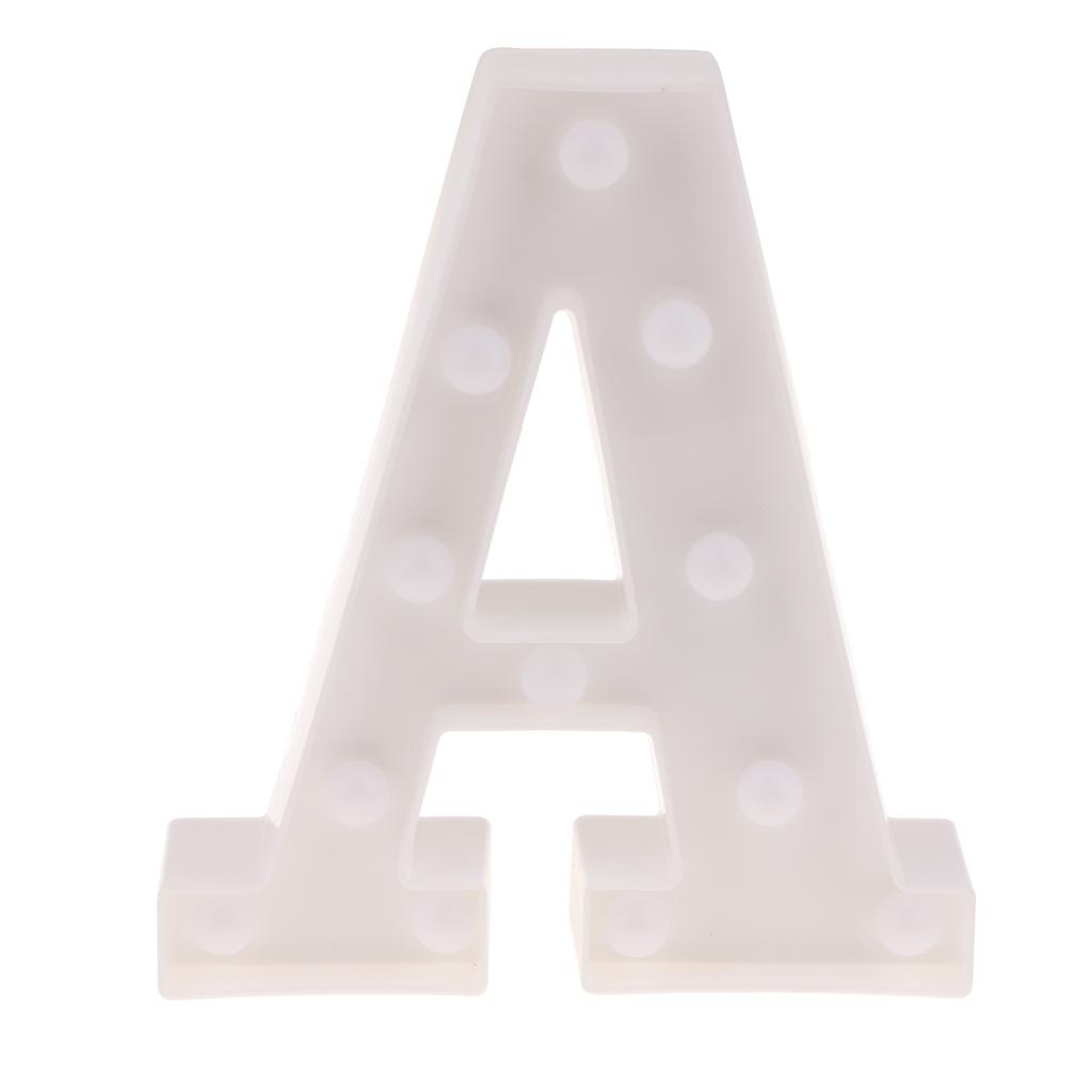 Alphabet LED Letter Lights Light Up Warm White Letter Standing Sign A