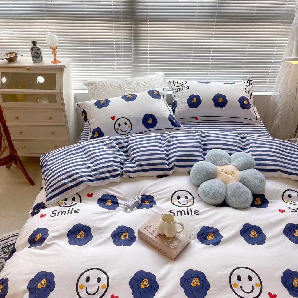 Bộ Chăn Ga Gối Cotton 100% - Smile