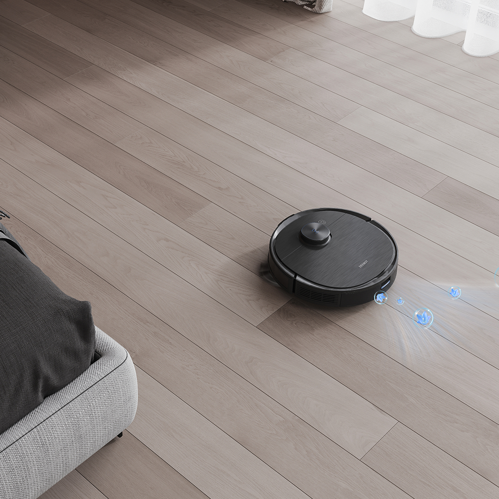 Robot Hút Bụi Lau Nhà Ecovacs Deebot T9 AIVI Plus, Phiên Bản Nội Địa, Chổi Aero Force xoắn kép, Xả Rác Tự Động, Lực Hút 3000Pa