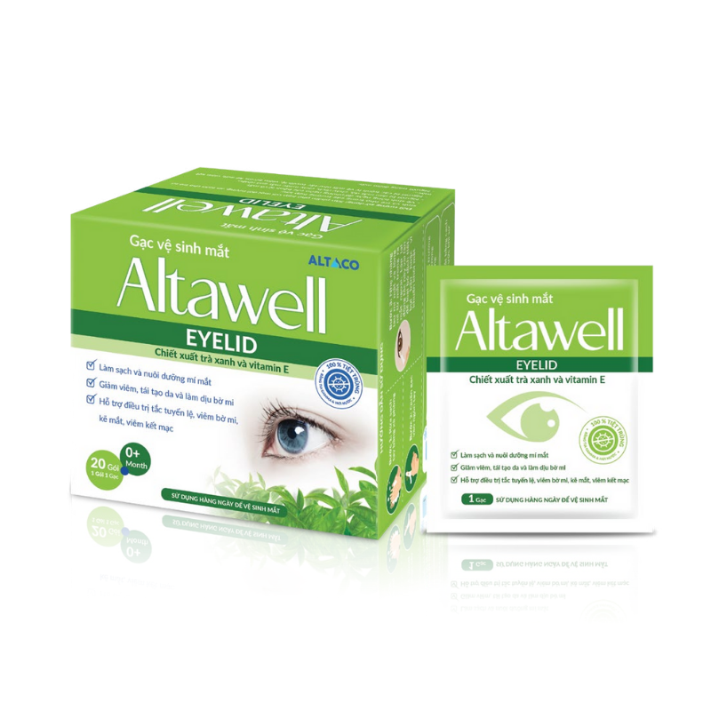 Gạc mắt Altawell lau mắt, vệ sinh - Altawell Eyelid Cleansing Wipes