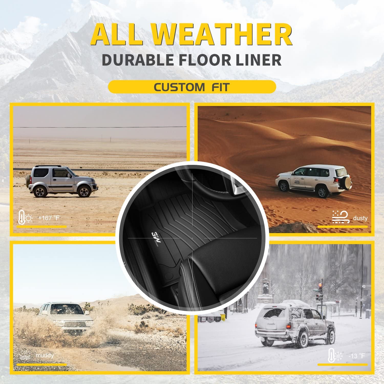 Thảm lót sàn xe ô tô danh cho Mercedes GLE 2015 - 2019 Nhãn hiệu Macsim 3W chất liệu nhựa TPE đúc khuôn cao cấp - màu đen