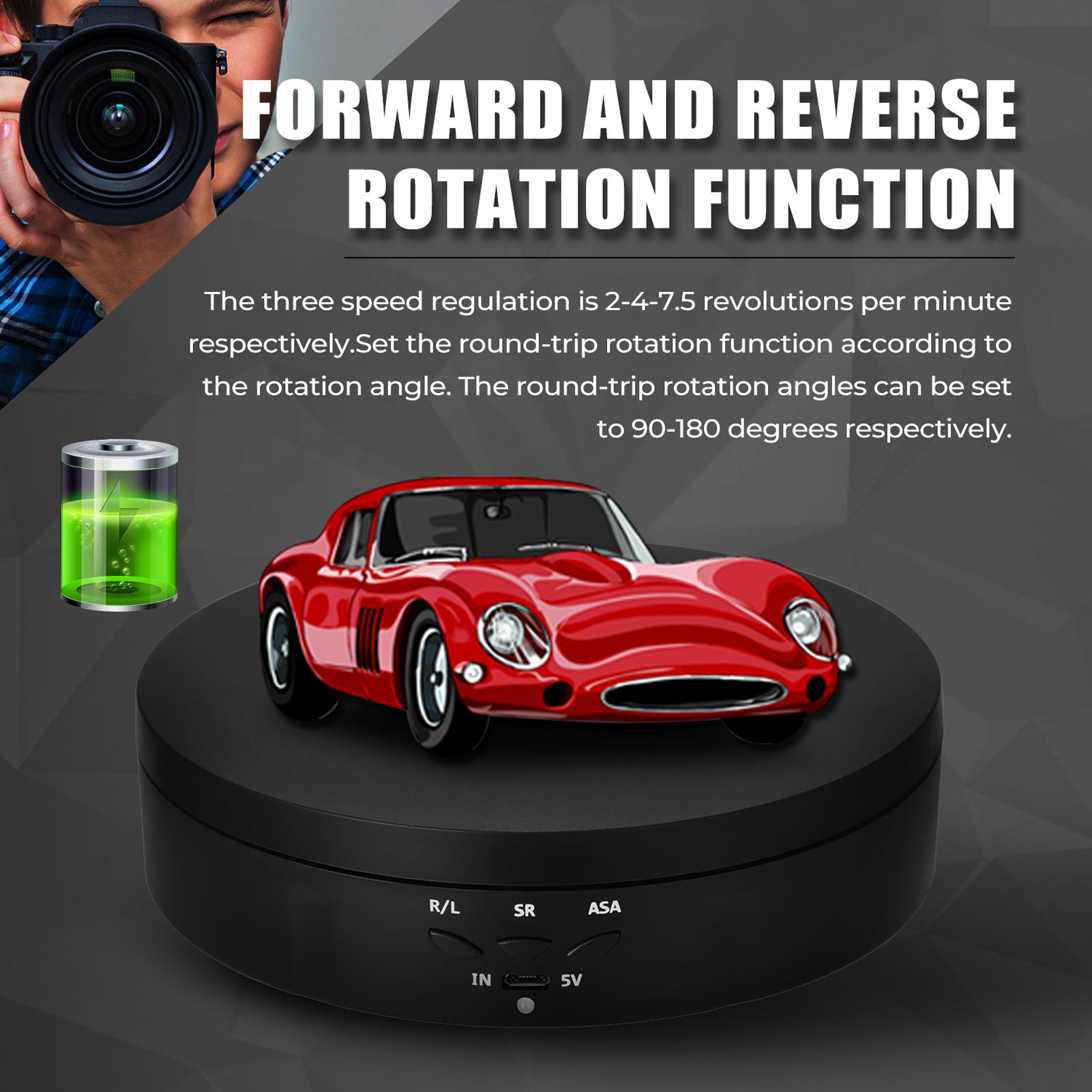360 Degree Electric Rotating Turntable Display Stand for Video Photography Props Speed Adjustable Display Turntable