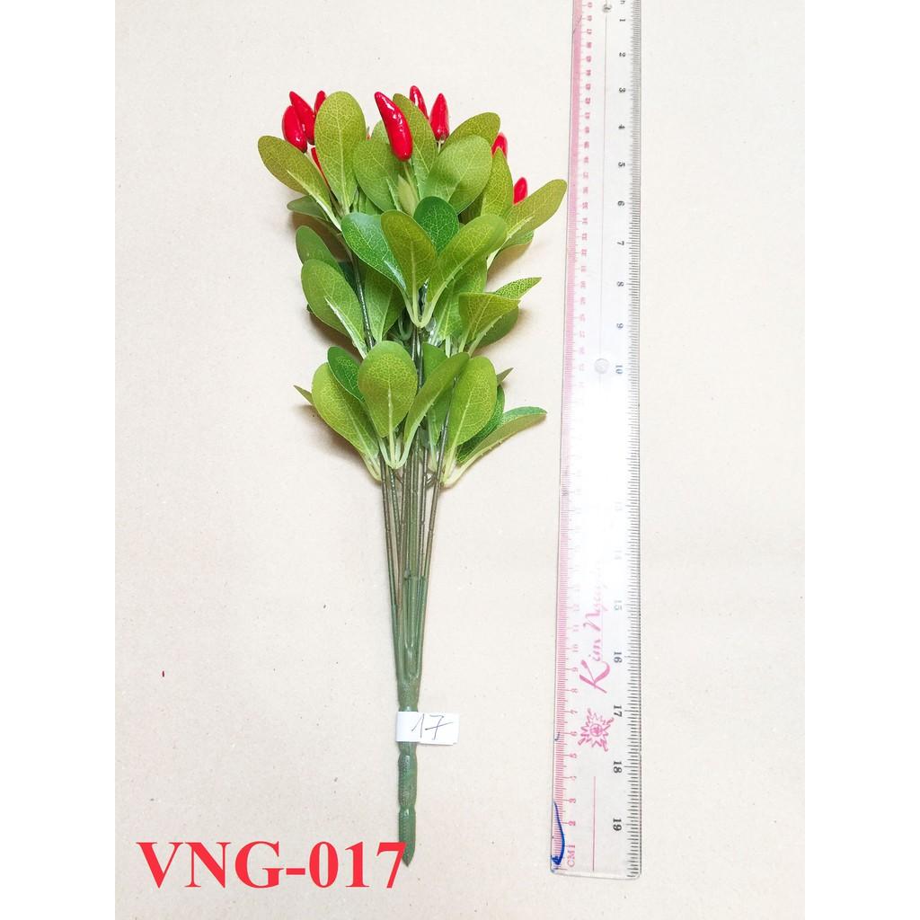 Cây giả trang trí tường - Cây trang trí để bàn - Cây ớt giả 30cm - VNG-0017 (chưa bao gồm chậu)