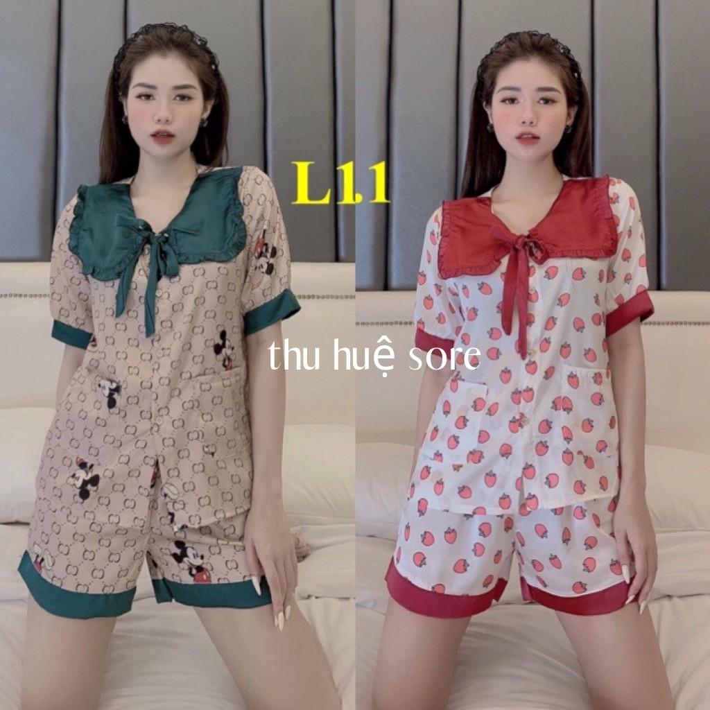 Đồ Bộ Mặc Nhà Lụa Satin Loại 1 Phong Cách Tiểu Thư Cho Nữ