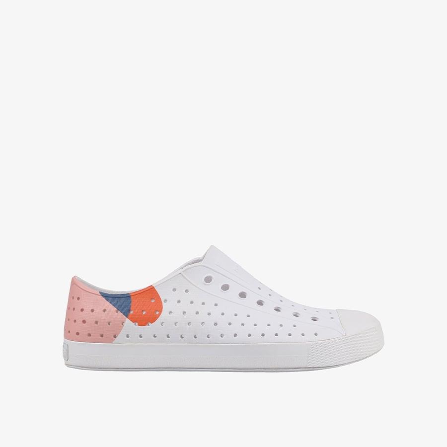 Giày Lười Unisex Native Jefferson Block - Shell White/ Shell White/ Parfait Dot Block - 39