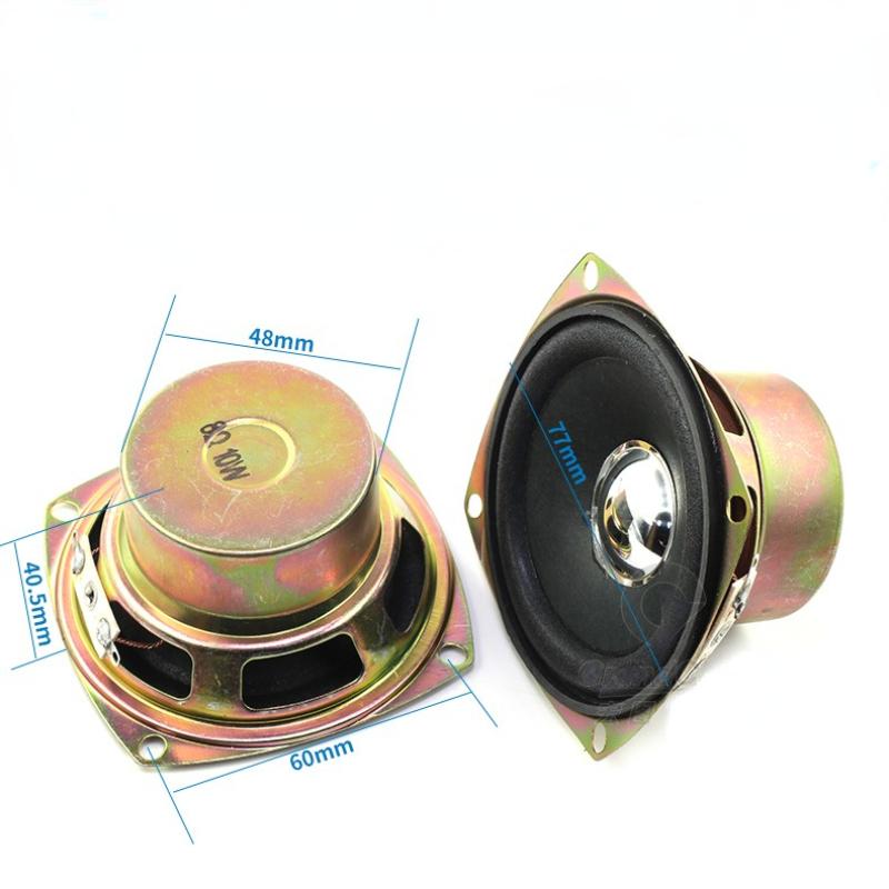 SOTAMIA 2 Loa Di Động 3 Inch 77MM 4 8 Ohm 10W Loa Đầy Đủ 16 Lõi Âm Thanh Loa Cho Giá Sách Máy Tính Color: 8 Ohm 10W Speaker
