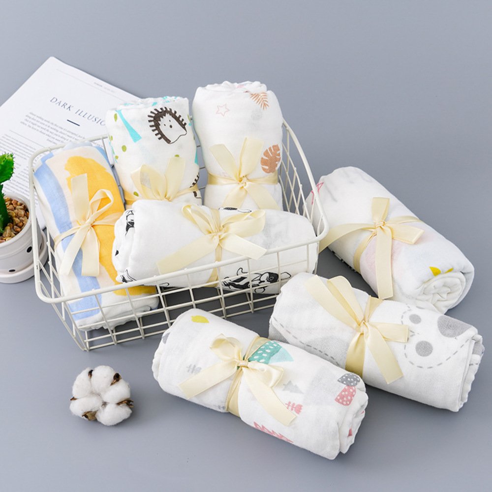 Chăn (mền) đũi cho bé từ sơ sinh đến tiểu học chất liệu sợi tre thiên nhiên và sợi Cotton, loại siêu mềm mịn, KT: 110x110cm