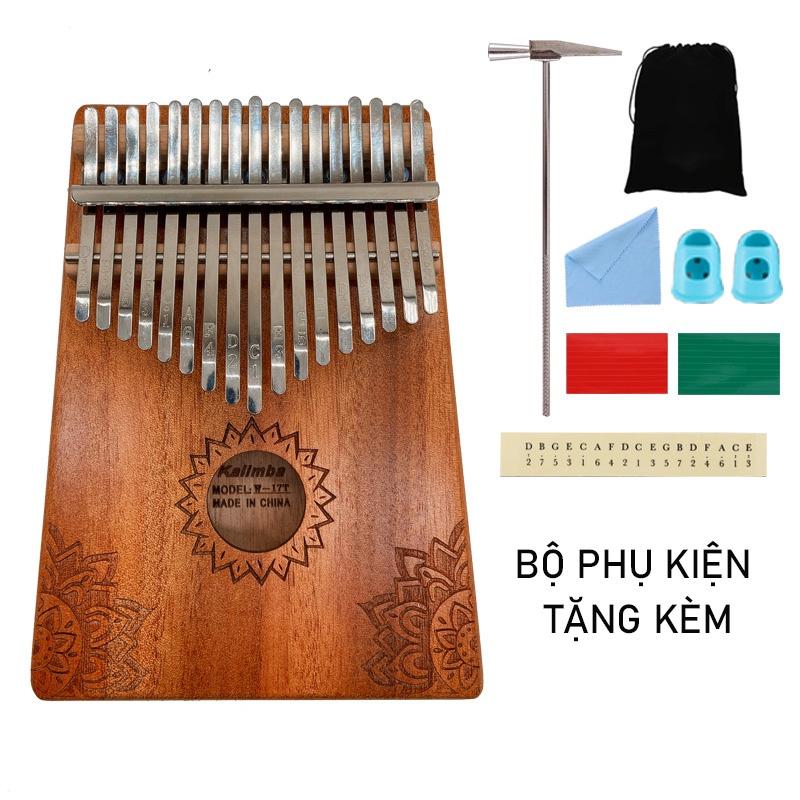 đàn kalimba 17 phím CAO CẤP Tặng kèm túi đựng bút có khóa - đàn kalimba piano NGÓN TAY KÈM PHỤ KIỆN VT HQ