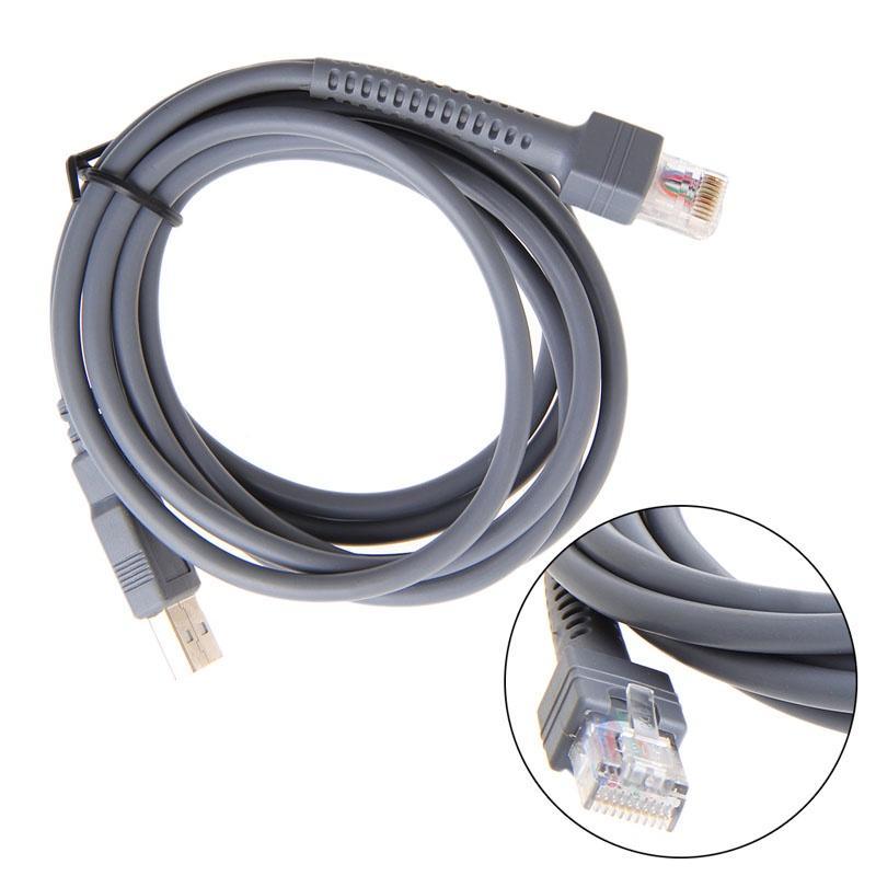 Cáp máy quét mã vạch ký hiệu 2M USB LS1203 LS2208 LS4208 LS3008 CBA-U01-S07ZAR