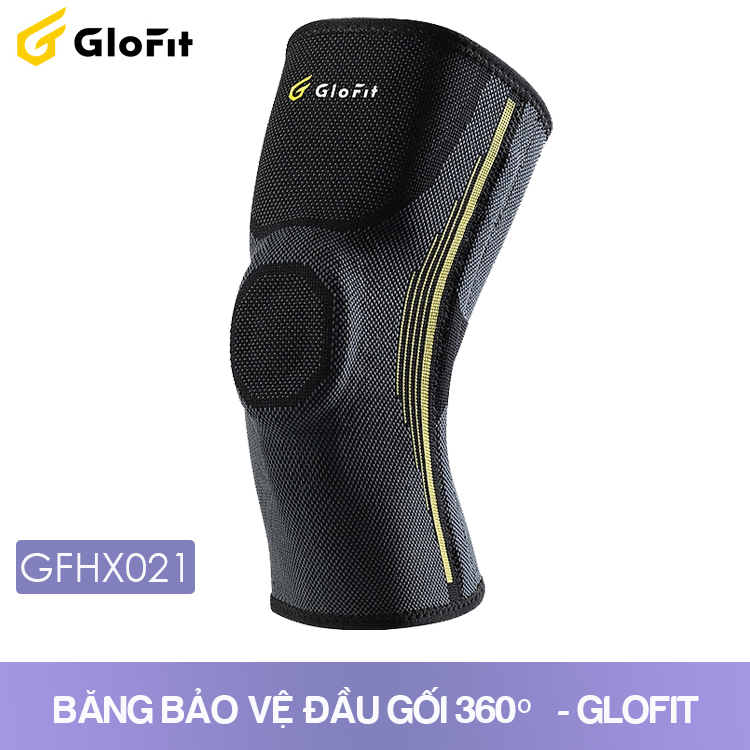 Băng Khớp Gối Glofit GFHX021, Băng Khớp Gối Cho Thể Thao, Băng Khớp Gối Cho Chấn Thương, Băng Khớp Gối Cho Đau Nhức Thoái Hóa Khớp Gối - Sản Phẩm Cao Cấp Chính Hãng (1 Chiếc)