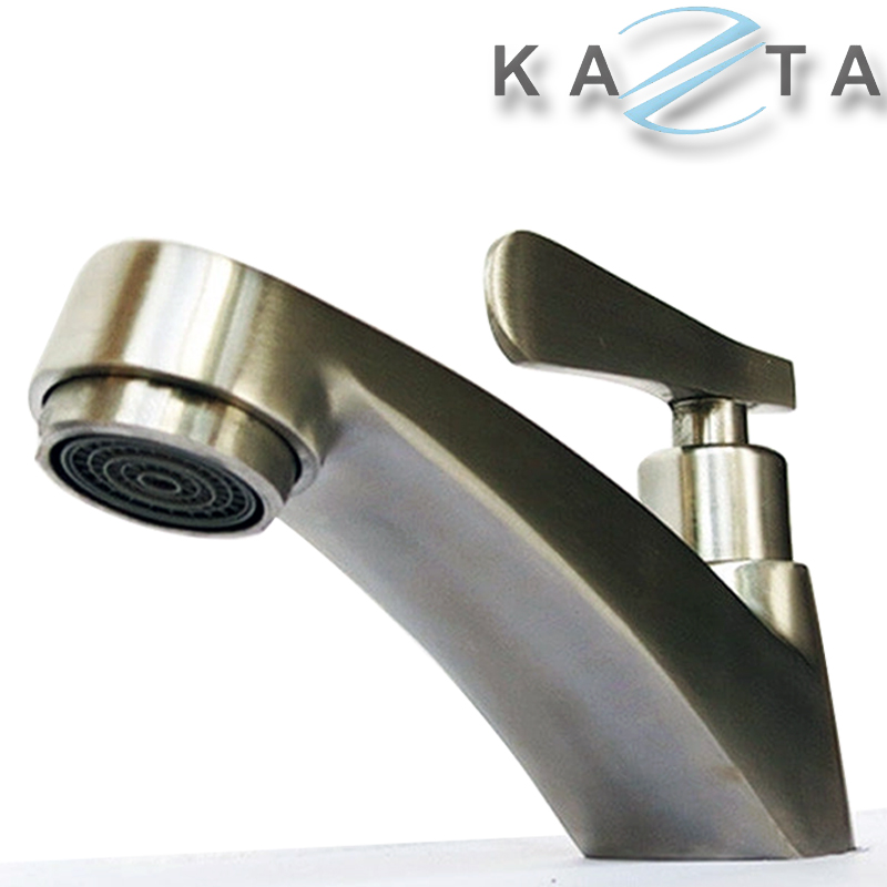 Vòi lavabo lạnh KAZTA KZ-L02X tay xéo inox SUS304