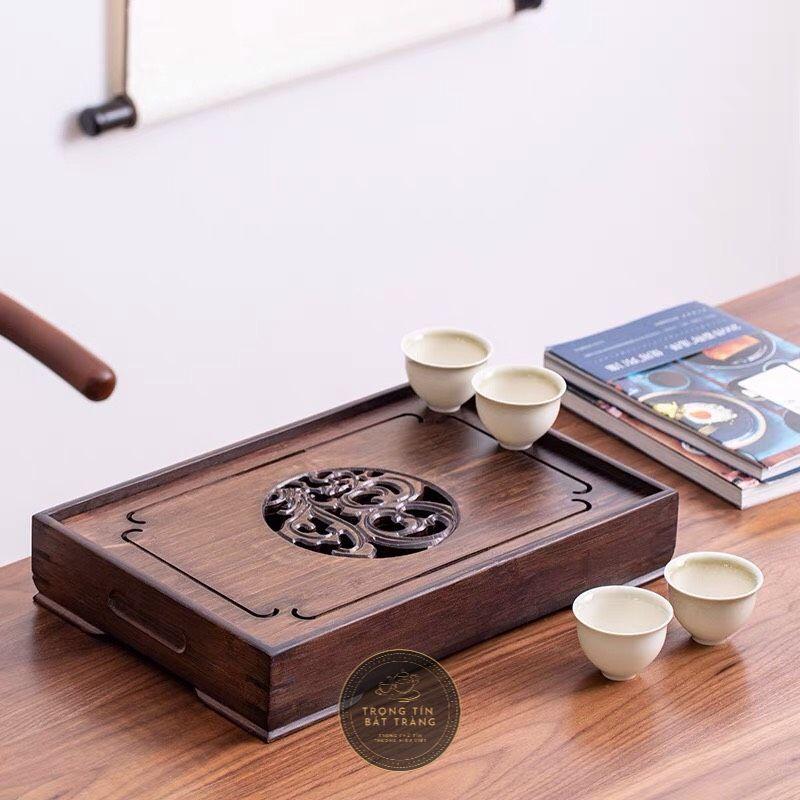 Khay Trà Tre Cao Cấp Chữ Nhật Lớn Kích Thước 36*25*6 KT 11.3