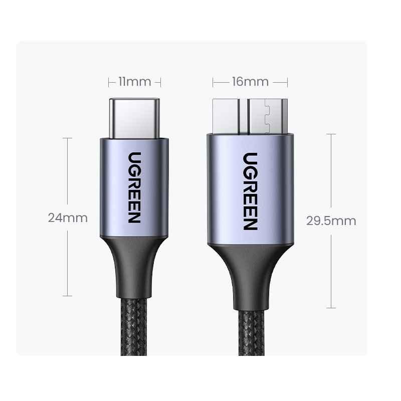 Ugreen UG15232US565TK 1M Màu Xám Cáp chuyển USB type C sang Micro B - HÀNG CHÍNH HÃNG